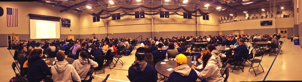 Social MEdia Presentation by Dr. Margaret Stewart was attended by over 240 Neumann University Student Athletes